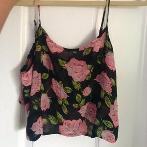 FLOWY FLORAL CROP TOP